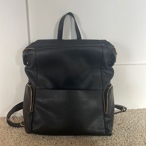 Faux leather backpack
